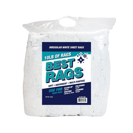 MONARCH Sheet Reclaimed Rags - White - 50 lb Bag R1-W39-50BG